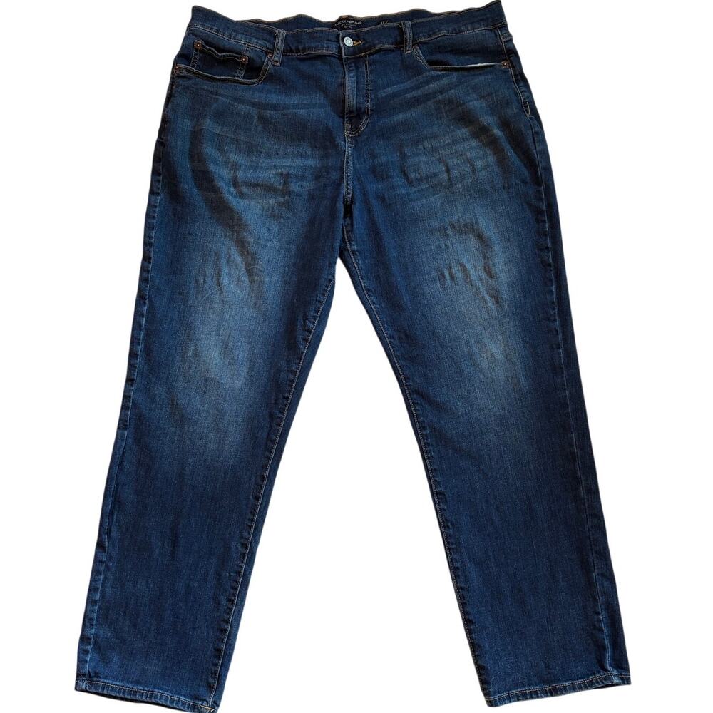 Lucky Brand Jeans Mens Size 42x30 Blue 221 Straight Stretch Distressed Casual
